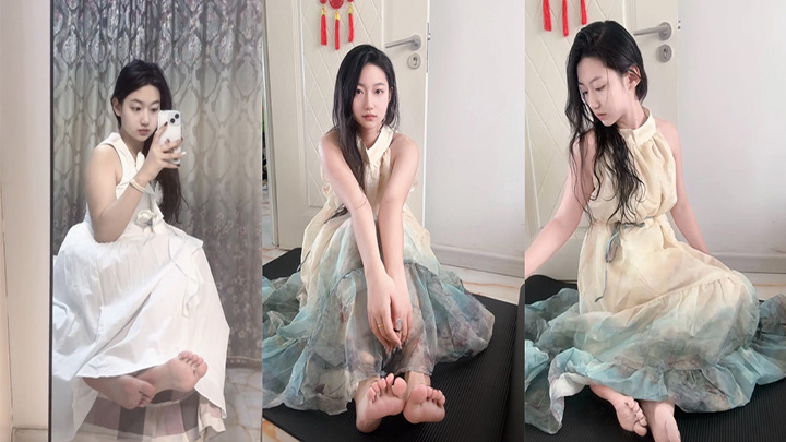 抖音网红小佳甜心丝袜足交